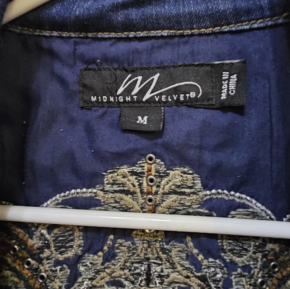 Midnight Velvet Denim Jacket - Picture 4 of 6